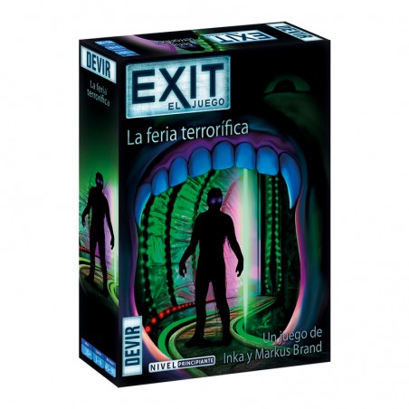 Exit: La Feria terrorífica es un juego de escape room nivel principiante, editado por Devir.