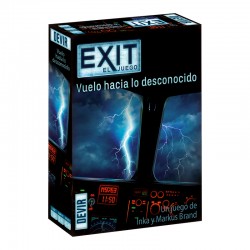 Exit: Vuelo hacia lo desconocido es un juego de escape room para principiantes, editado por Devir.