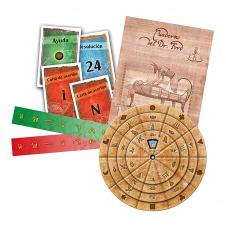 Exit la Tumba del faraón es un juego de escape room nivel experto, editado por Devir.