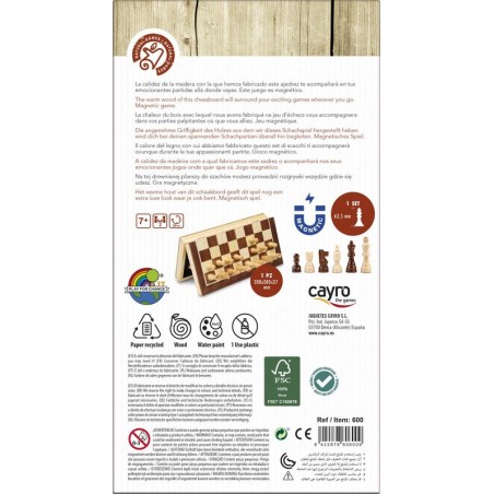 AJEDREZ MAGNETICO MARQUETERIA