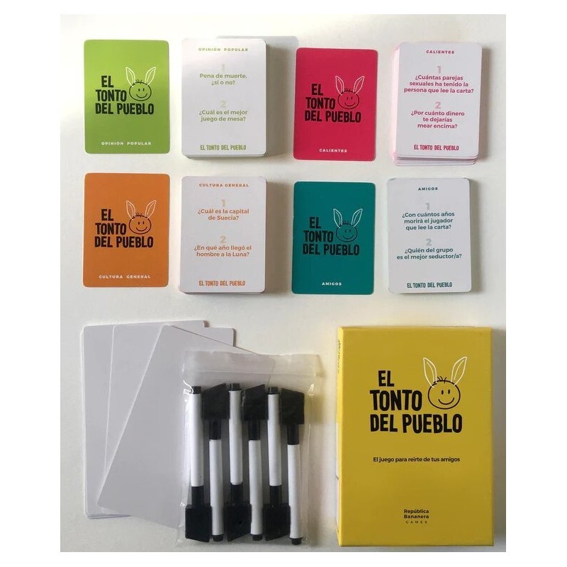 El Tonto del Pueblo es un divertido juego de preguntas y respuestas para mayores de 18 años.