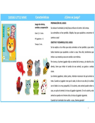Little Mime ¡Un primer juego de cartas para los más pequeñines!