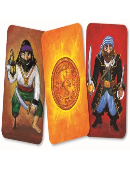 Piratatak es un juego de cartas en el que tienes que ser el primero en construir su barco. Editado por Djeco.