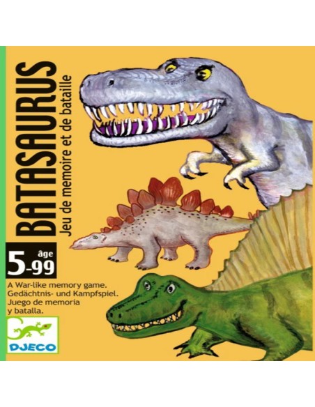 Batasaurus es un juego de batalla y memoria de la editorial Djeco
