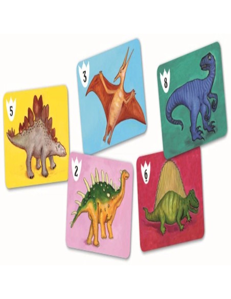 Batasaurus es un juego de batalla y memoria de la editorial Djeco