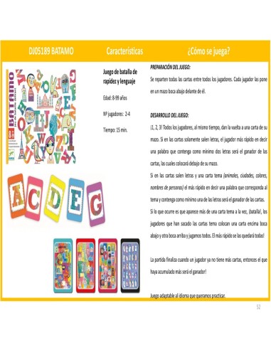 Batamo es un juego de rapidez mental con palabras, de la editorial Djeco