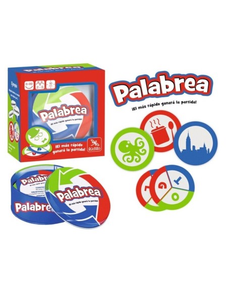 Palabrea es un juego de rapidez y   vocabulario de la editorial Lúdilo.