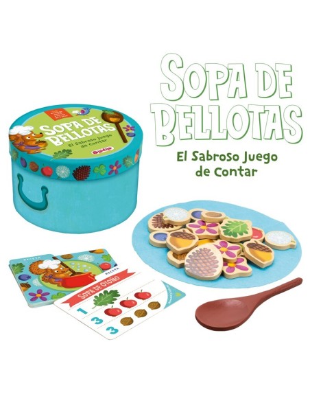 Sopa de Bellotas es un juego simbólico a partir de dos años de la editorial Lúdilo