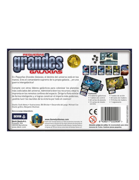 Pequeñas Grandes Galaxias es un juego de gestión de recursos editado por Devir,