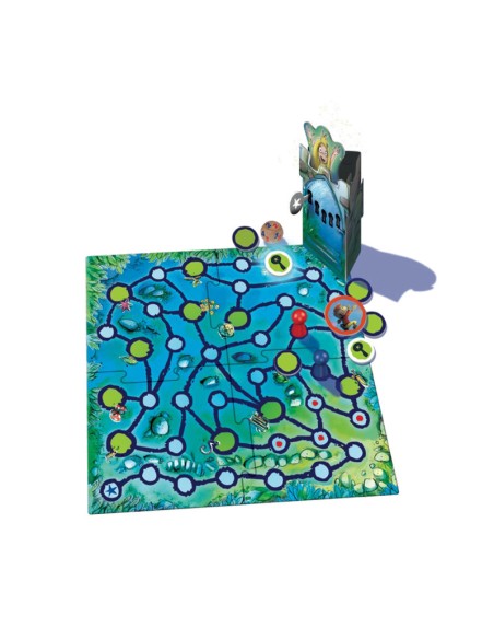 La Torre encantada es un juego de estrategia para niños a partir de 5 años de la editorial Devir