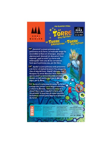 La Torre encantada es un juego de estrategia para niños a partir de 5 años de la editorial Devir