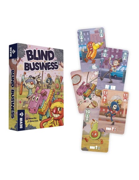 Blind Bussines es un divertido juego de Devir pocket.
