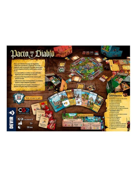 Pacto con el Diablo es un juego de roles ocultos y gestión de recursos editado por Devir