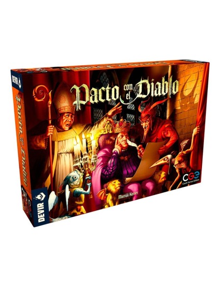 Pacto con el Diablo es un juego de roles ocultos y gestión de recursos editado por Devir