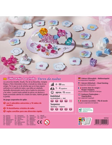 Unicornio Destellos Torre de nubes es un juego de habiliad infantil