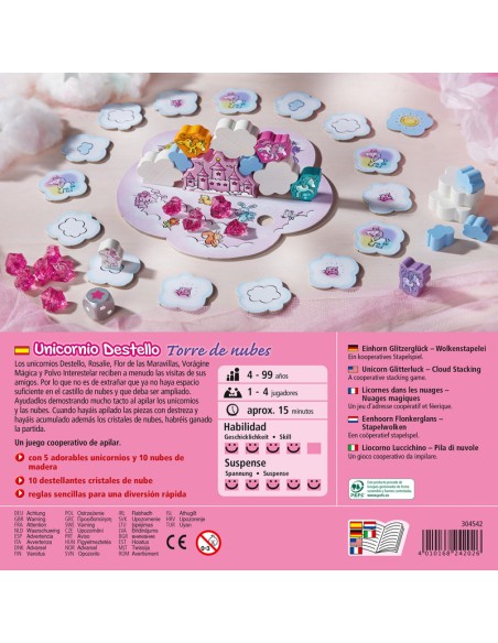 Unicornio Destellos Torre de nubes es un juego de habiliad infantil