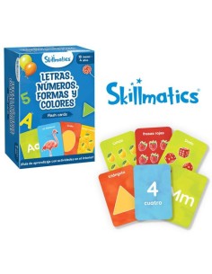 Letras, Números, Formas y Colores es un divertido juego de cartas para niños distribuido por Lúdilo y editado por Skillmatics. 2
