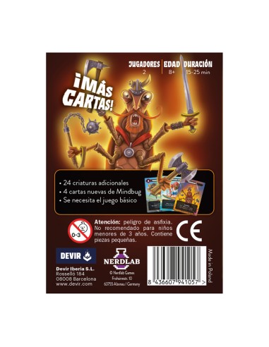 Mindbug Primer Contacto - Nuevas Criaturas es una expansión del juego Mindbug, distribuido por Devir.