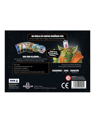 Mindbug es un divertido juego de cartas para 2 jugadores, distribuido por Devir.