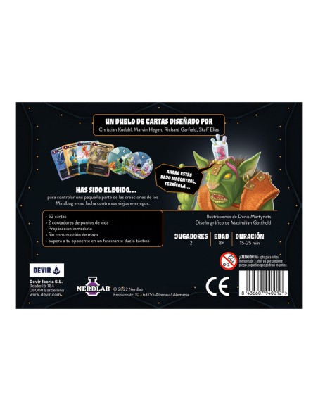 Mindbug es un divertido juego de cartas para 2 jugadores, distribuido por Devir.