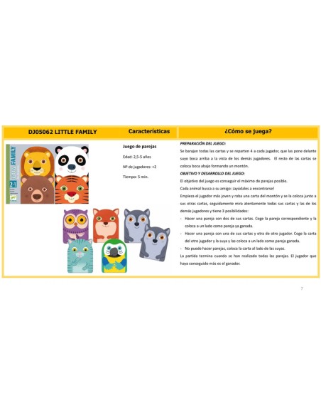 Little Family es un juego de cartas a partir de 2 años, editado por Djeco.