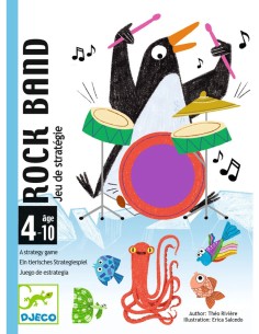 Rock Band es un juego de cartas para niños a partir de 4 años editado por Djeco.