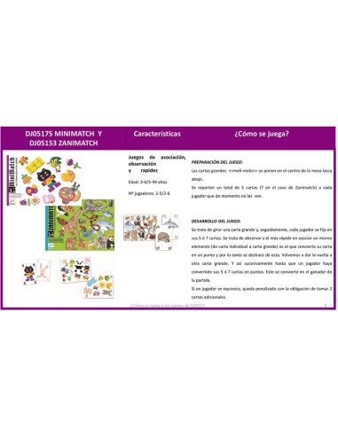 Minimatch es un juego de observación y rapidez para los más pequeños. Editado por Djeco.