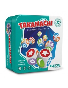 Takamachi es un juego de dados en el que la rapidez y concentración es importante. Editado por Flexiq.