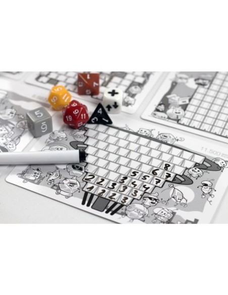 Roll to the Top es un divertido juego de Roll & Write distribuido por Zacatrus.