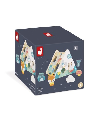 Caja con formas Pure es una caja de formas para los más pequeños. Fabricada por Janod