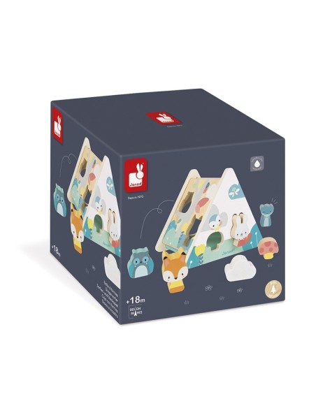 Caja con formas Pure es una caja de formas para los más pequeños. Fabricada por Janod