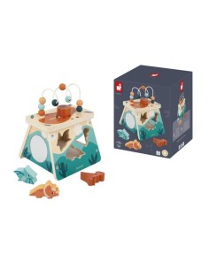 Dino - Volcán Multiactividades es un cubo de madera para jugar a partir de 12 meses. Fabricado con madera FSC por Janod. 2