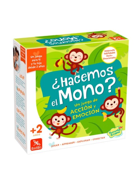 ¿Hacemos el Mono? es un juego de realizar acciones para niños a partir de 2 años. Editado por Lúdilo.
