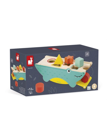 Tropik - Cocodrilo de formas es un precioso juguete de madera. Fabricado por Janod.