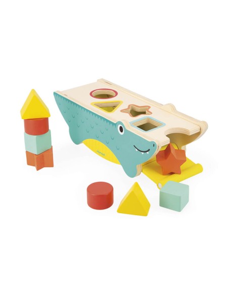 Tropik - Cocodrilo de formas es un precioso juguete de madera. Fabricado por Janod.