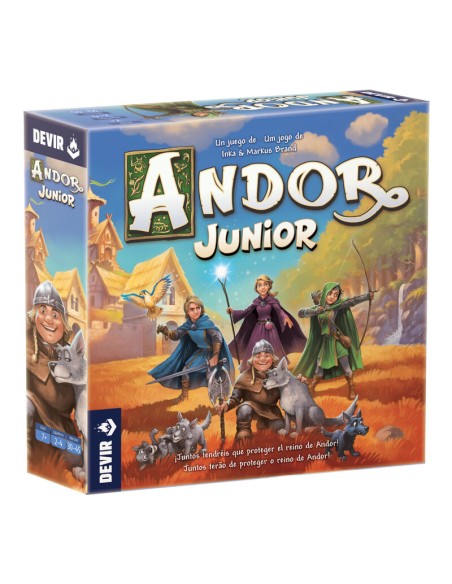 Andor Junior es un juego de exploración y aventura para mayores de 7 años. Editado por Devir.