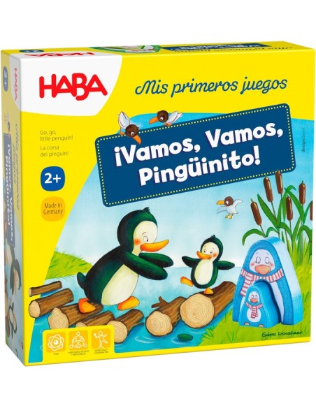 ¡Vamos vamos pingüino! es un juego para iniciar en el mundo de los juegos de mesa a los más pequeños.