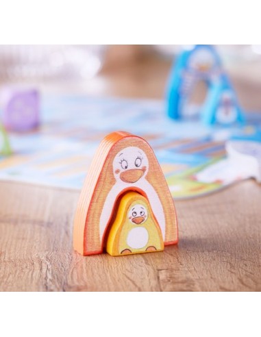 ¡Vamos vamos pingüino! es un juego para iniciar en el mundo de los juegos de mesa a los más pequeños.