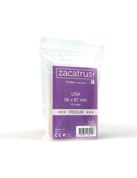 Fundas Zacatrus USA Premium (56 mm X 87 mm) (55 uds)