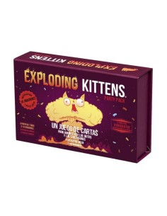 Exploding Kittens Party Pack es un juego de cartas y gatos explosivos.