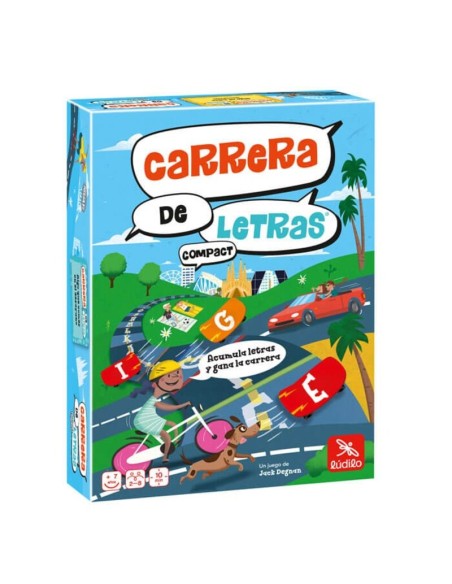 Carrera de letras es un juego educativo para dos jugadores o por equipos editado por Lúdilo.