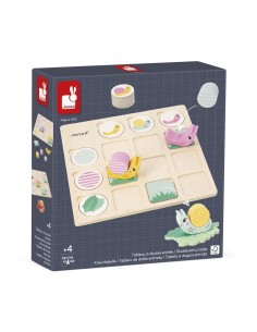 Este bonito tablero de doble entrada, editado por Janod, es ideal para que los más pequeños desarrollen la lógica.