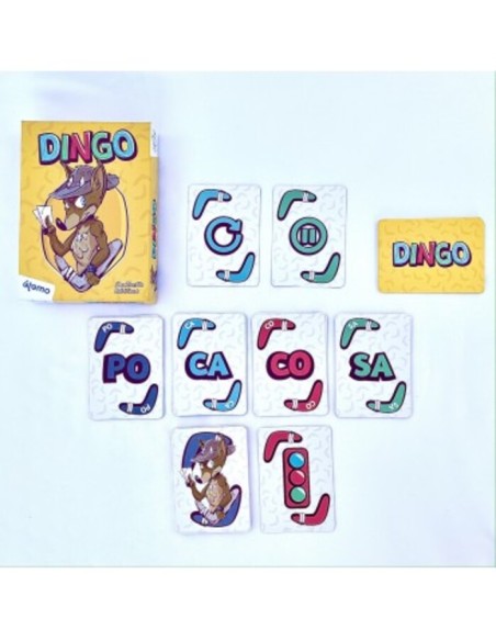 Dingo es un juego de cartas de rapidez y concentración editado por Átomo Games.