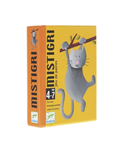 Mistrigri es un juego clásico de cartas para niños. Editado por Djeco.