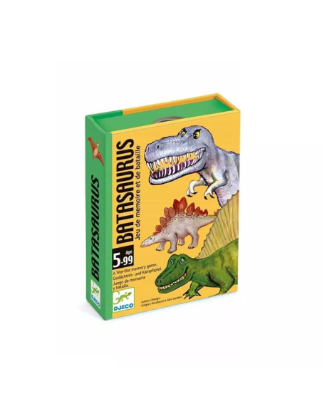 Batasaurus es un juego de batalla y memoria de la editorial Djeco