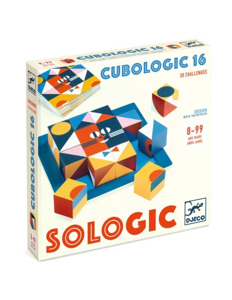 Cubologic 16 es un juego de lógica de cubos de madera, fabricado por Djeco.