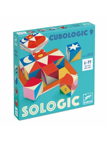 Cubologic 9 es un juego de lógica de cubos de madera, fabricado por Djeco.
