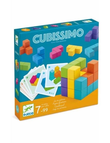 Cubissimo es un juego de lógica con piezas de madera, fabricado por Djeco.