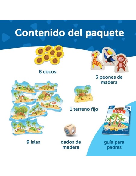 Coco Loco es un juego de mesa cooperativo a partir de 2 años y medio. Editado por Trefl.