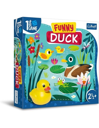 Funny Duck es un juego de mesa cooperativo con mucha acción para niños a partir de 2 año y medio. Editado por Trefl.